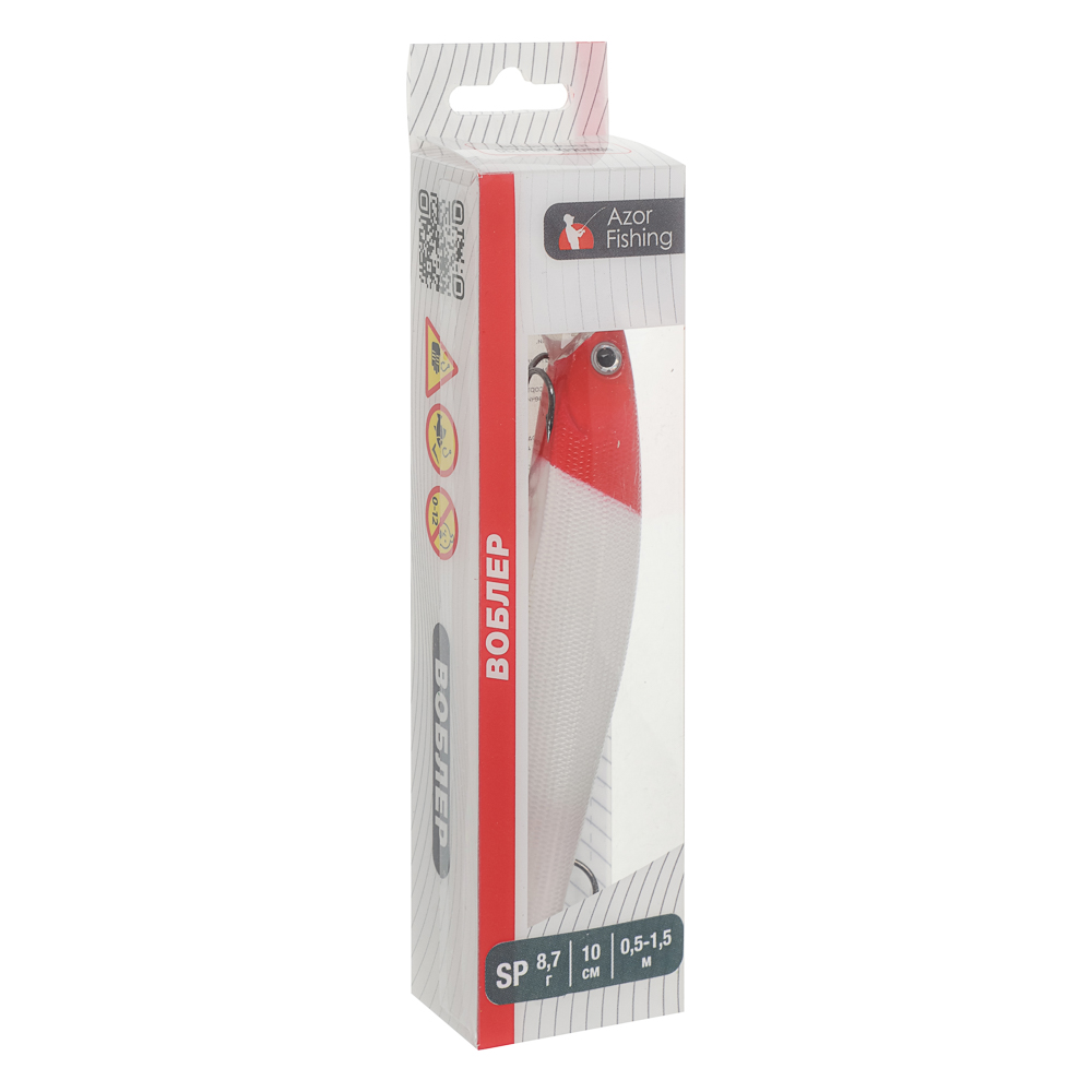 Воблер "Дэнсер Флэт Минноу" тм AZOR FISHING, F, 8,7гр, 100мм, 0,5-1,5м, 5 цветов - #9