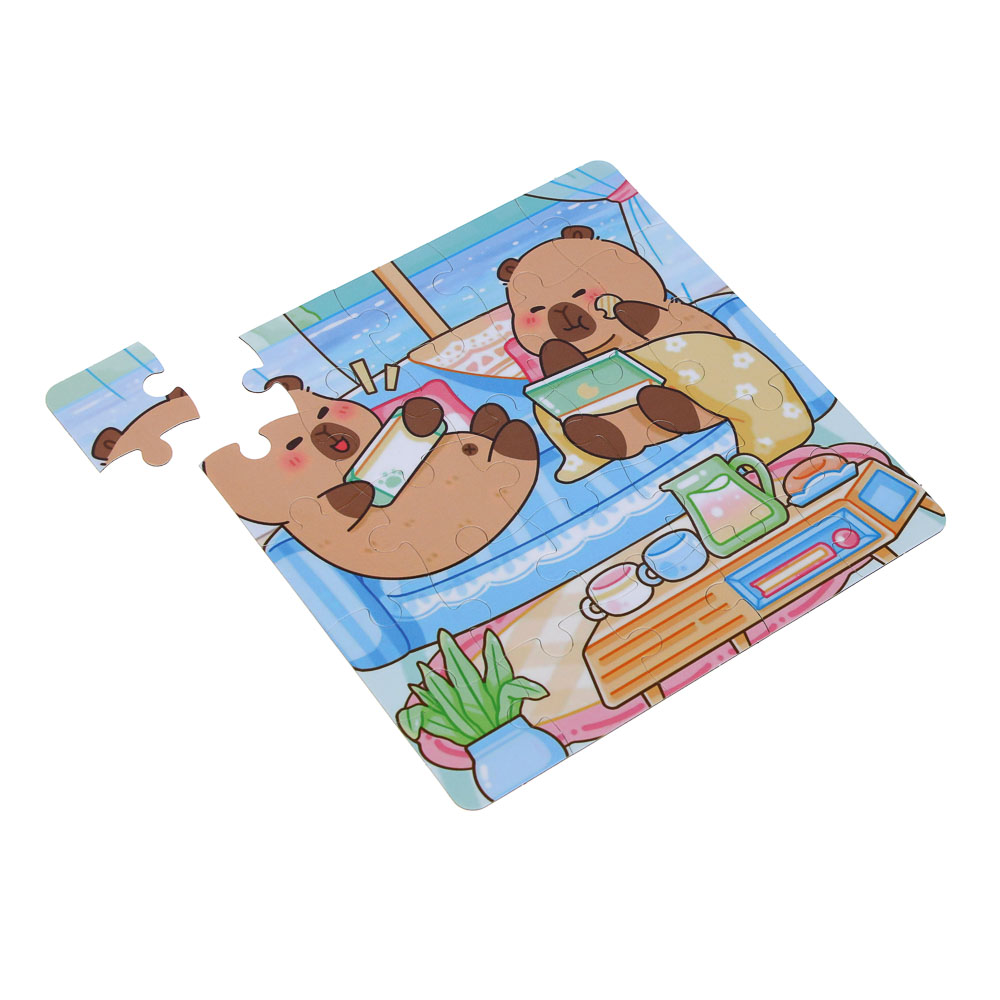 ХОББИХИТ Аппликация магнитная "Капибара", бумага, винил, 15,5х15,5см, 4 дизайна - #14