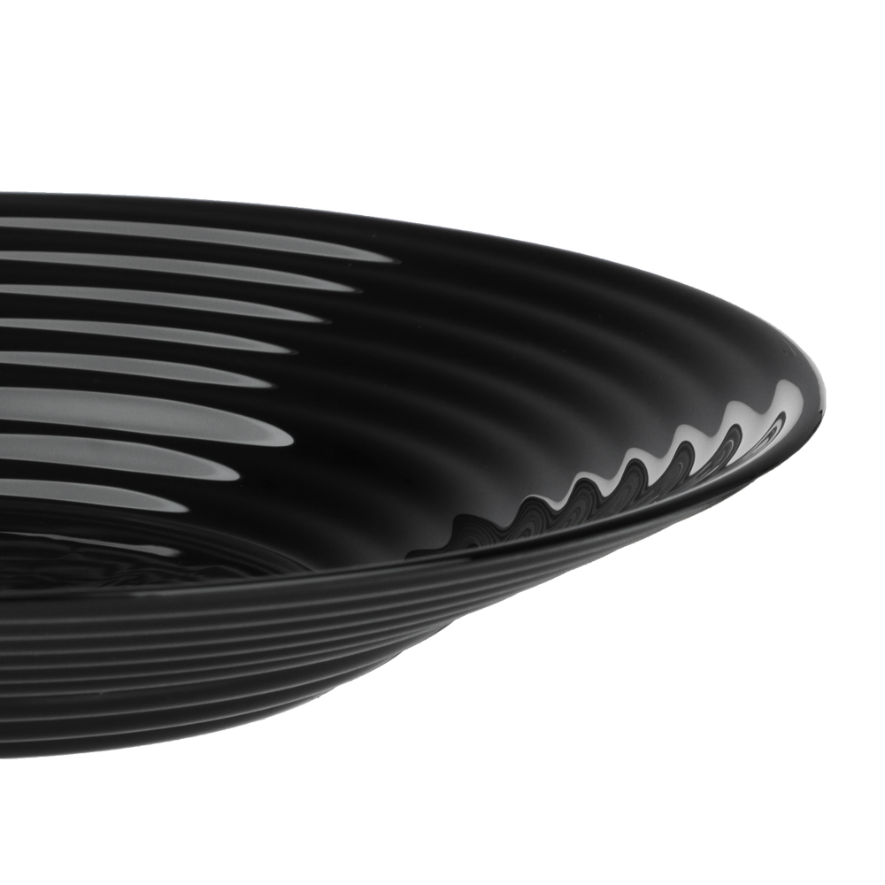 MILLIMI Бароло Тарелка суповая 21,5см черная опаловое стекло - #2