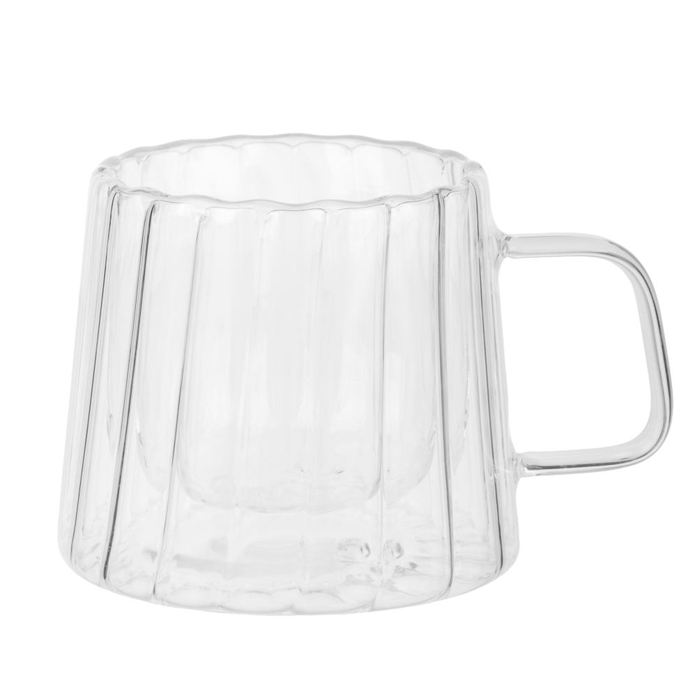 Кружка с неровным краем, двойными стенками тм MILLIMI Лава, 200мл, стекло - #2