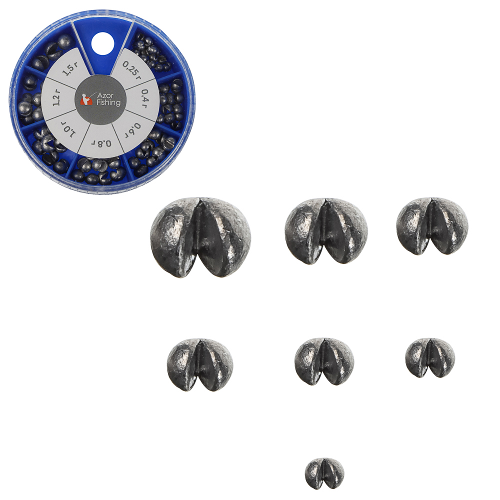 Набор грузил "Дробинка" тм AZOR FISHING, малый - #2