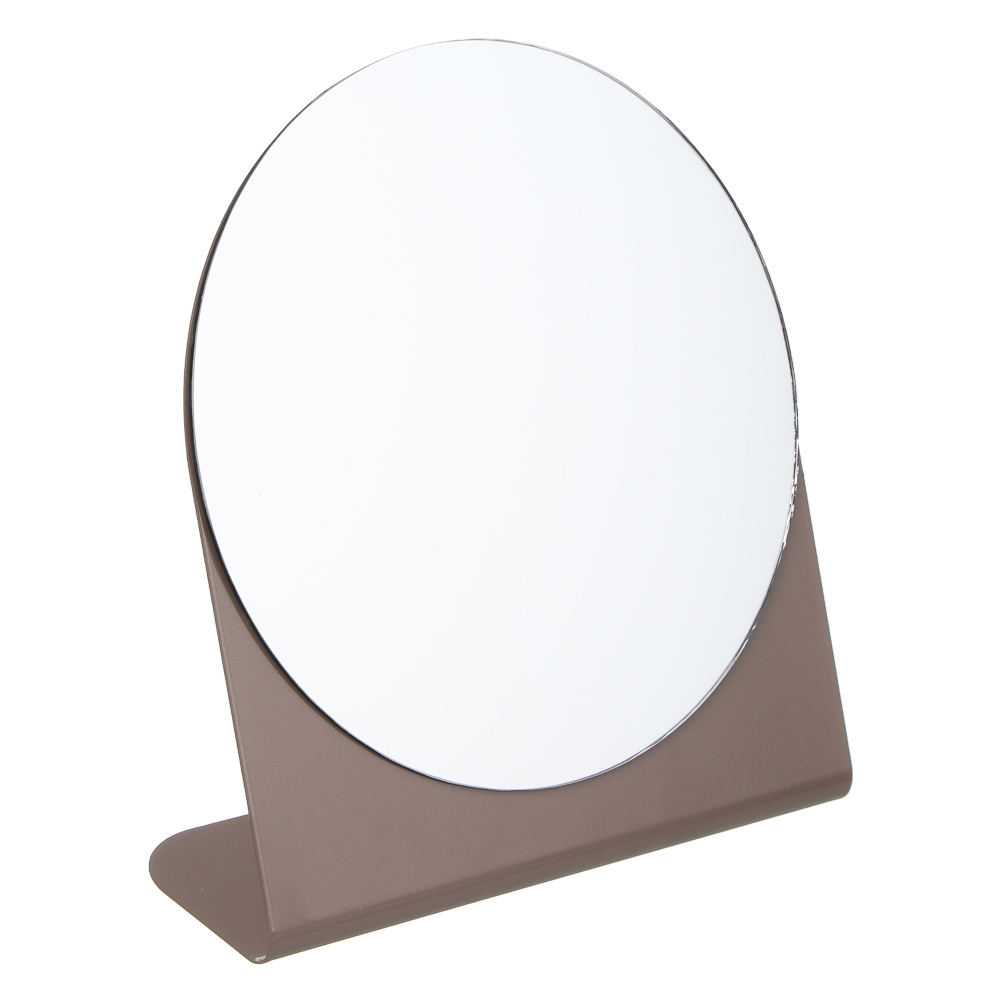 ЮНИLOOK Тинес Зеркало настольное на металлической подставке, железо, стекло 17х15х5,5см, беж - #1