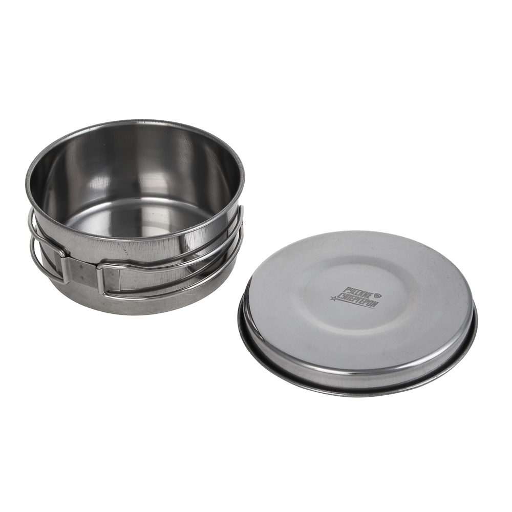 Набор туристической посуды тм РУССО ТУРИСТО, 8 предметов, в чехле, нерж.сталь - #11