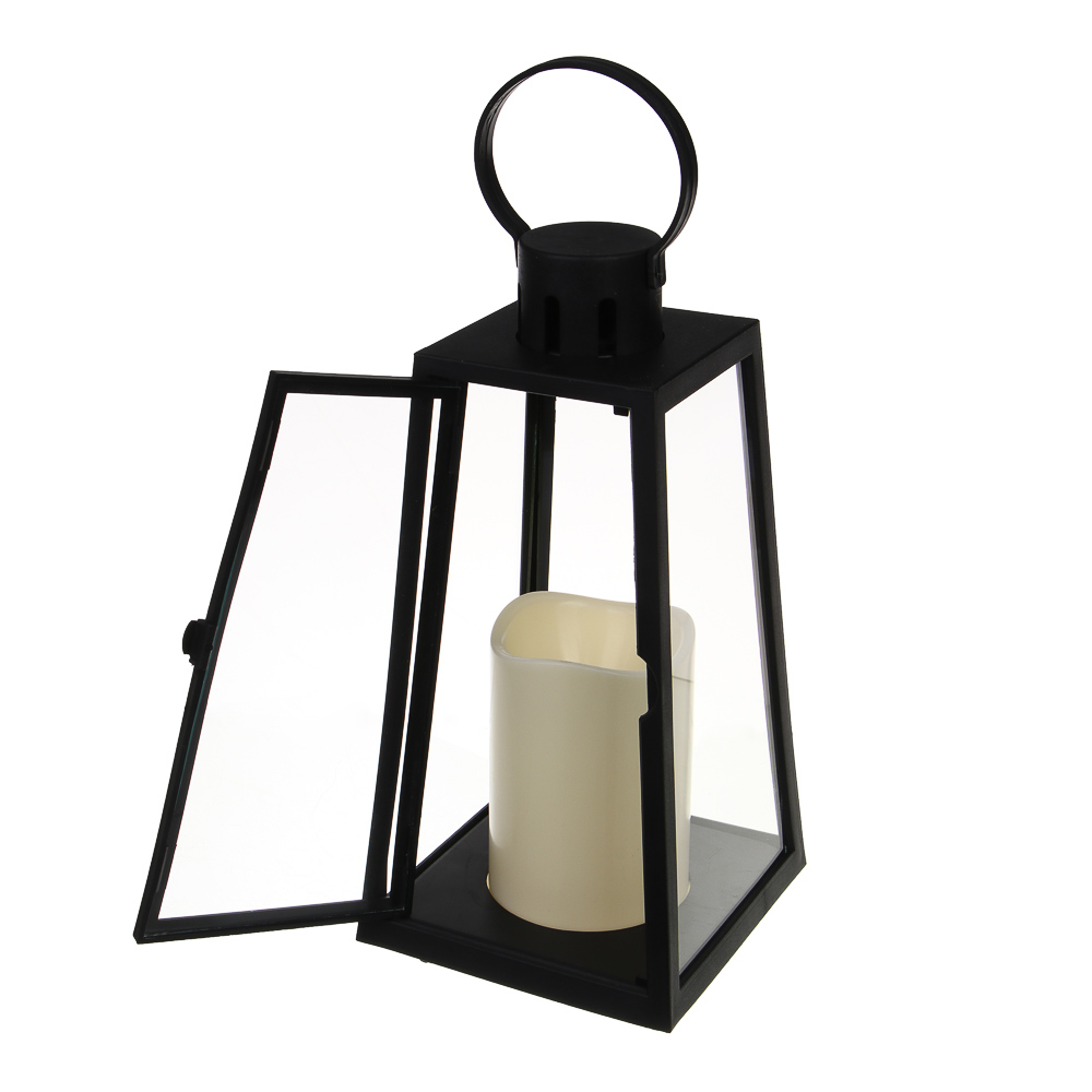 Светильник декоративный LED в виде фонаря тм СНОУ БУМ, 13x13x26см, PP, стекло, 3xAAA - #2