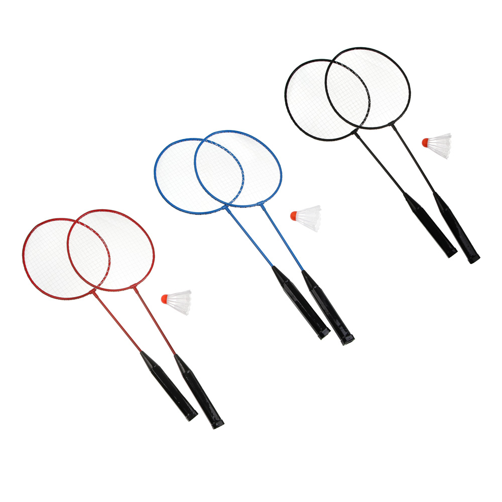 Набор для бадминтона, тм BY SPORT, 2 ракетки, 1 волан, в сетке, металл, пластик - #1