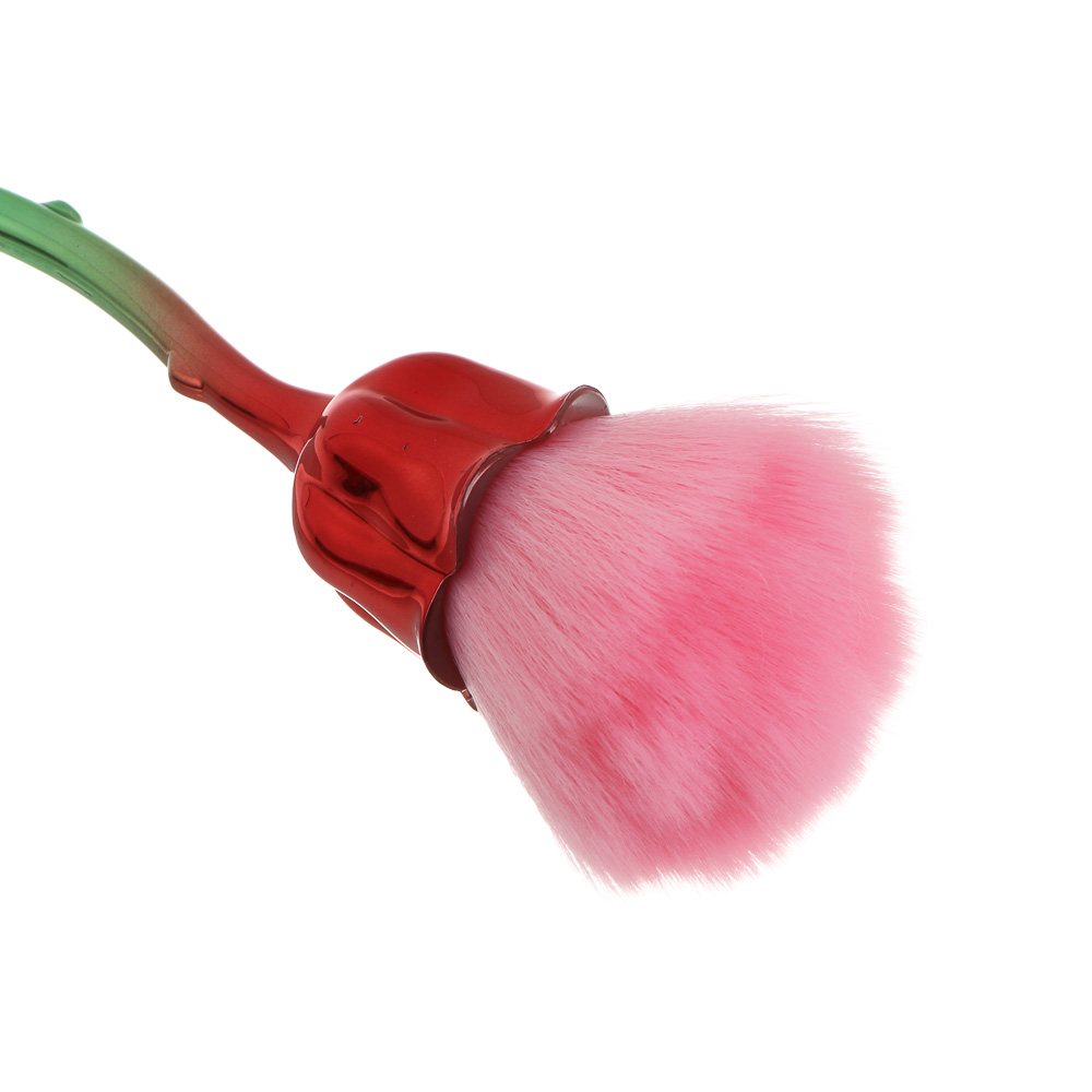 Кисть для румян и хайлайтера тм ЮНИLOOK La Rose, пластик, нейлон, 15,6см, 2 цвета, подар.уп. - #3