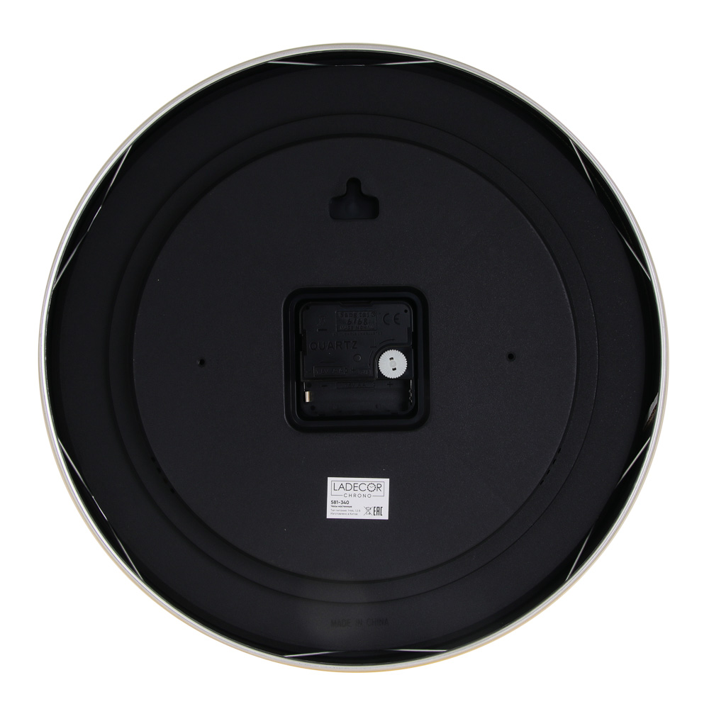 LADECOR CHRONO Часы настенные круглые, металл, d30 см, 1xAA, цвет черный, арт.06-55 - #3