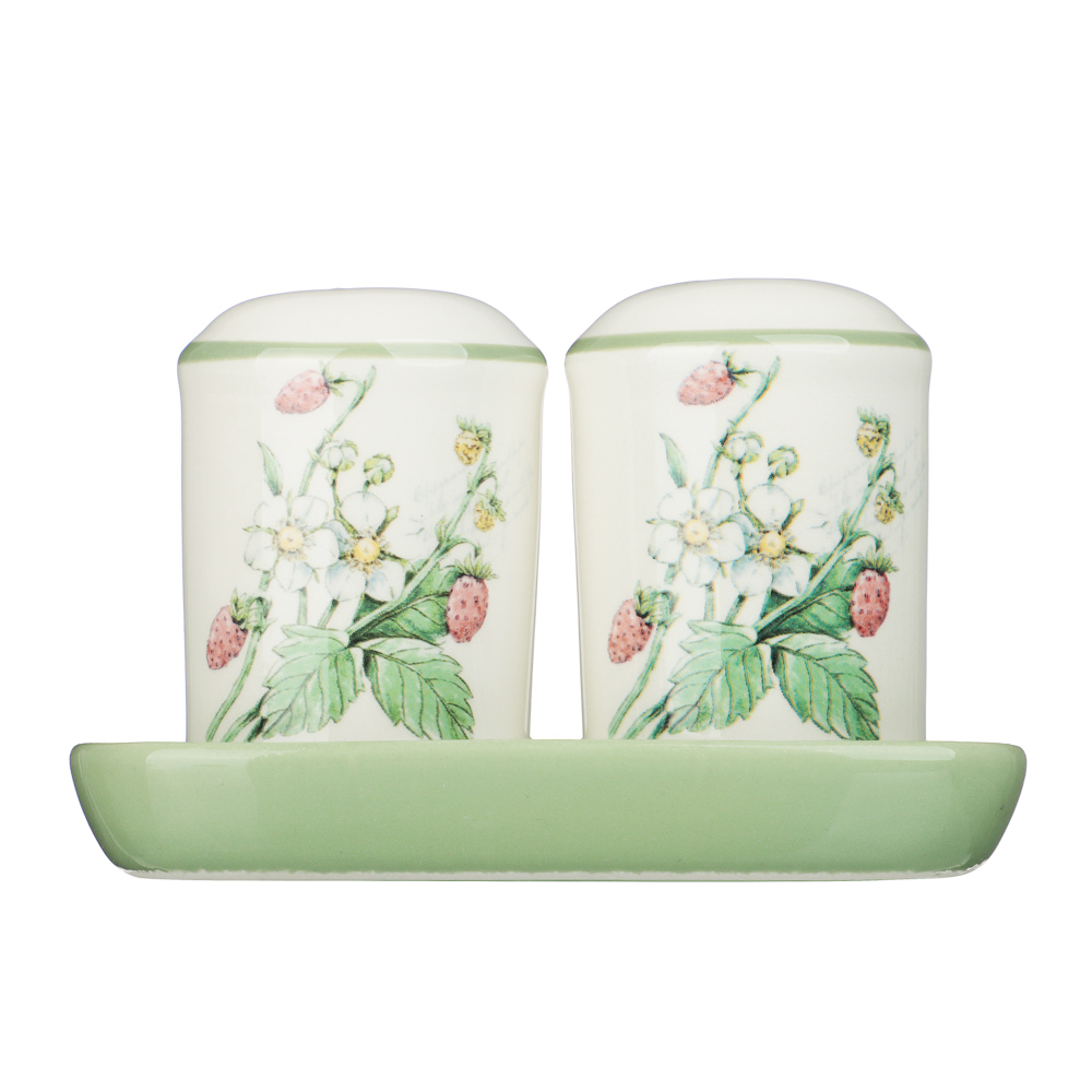 MILLIMI Земляника Набор для соли и перца на подставке, 11,5х6,5х7см, керамика - #1
