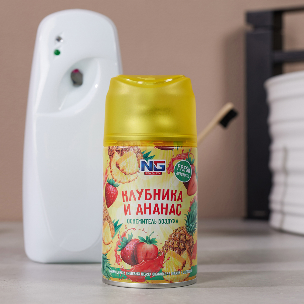 NEW GALAXY Освежитель воздуха Автоматик Fresh 230мл, клубника и ананас - #5