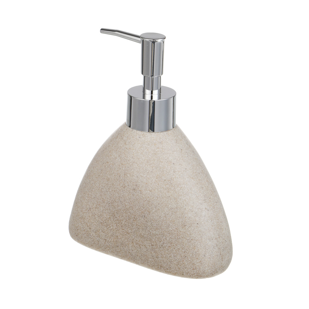 Диспенсер для жидкого мыла тм VETTA Дюна, 300мл, смола (полирезин), бежевый, 13x8x15,5см - #5