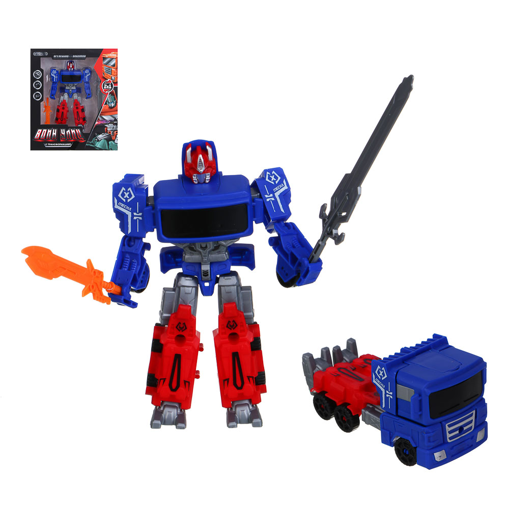 ИГРОЛЕНД Робот "Воин улиц", трансформация, ABS, 20,7х23х6,5 см, 3 дизайна - #1