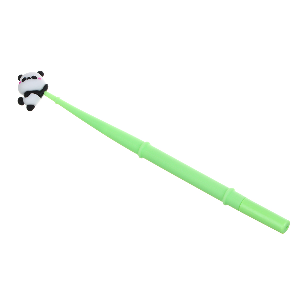 Ручка шариковая синяя, с наконечником в форме панды, гибкий корпус, 4 дизайна, шоу-бокс - #2