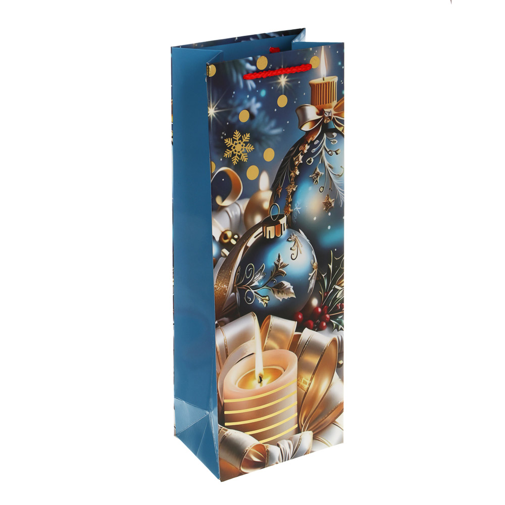 Пакет тм СНОУ БУМ подарочный, 12,5x36x8,5см, тиснение, бумага, 4 дизайна - #2