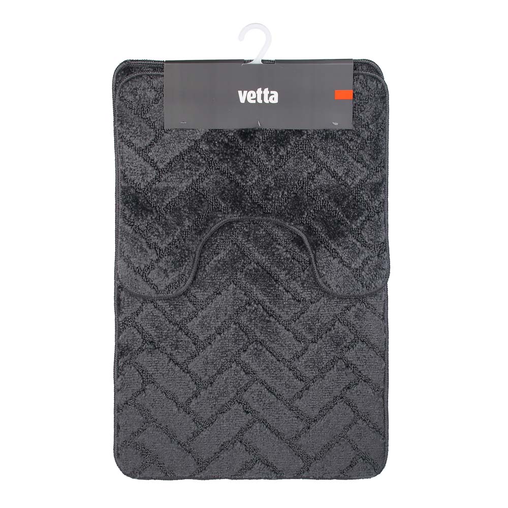 Набор ковриков для ванной  тм VETTA Concrete, жаккард полипропилен 650г/м², 40х45см+75х45см 2 цв. - #9