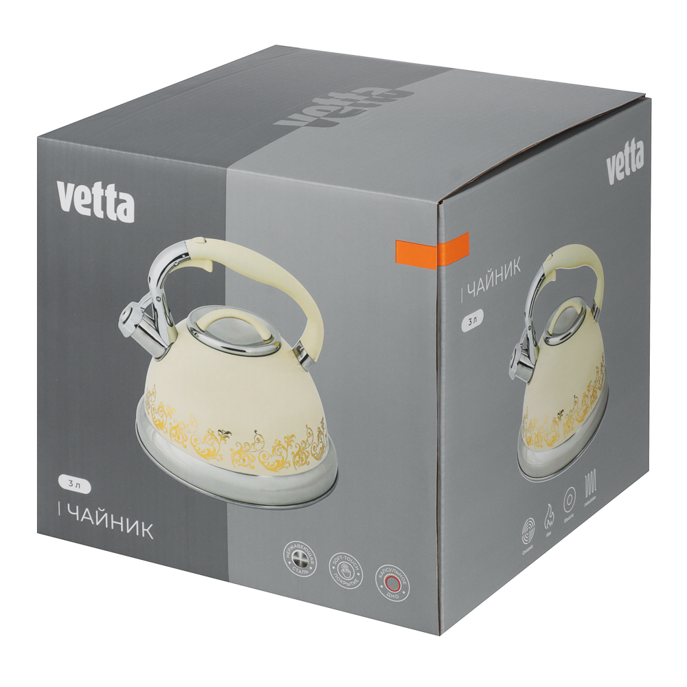 VETTA Чайник стальной 3,0л "Золотая вязь", индукция - #5