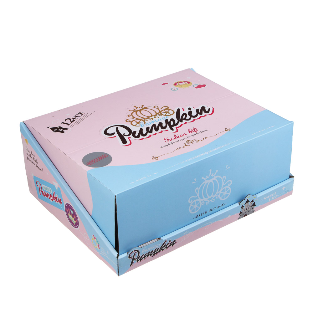 ИГРОЛЕНД Набор бижутерии в шкатулке "Карета" 4 пред., 9,5х3х12 см, пластик, металл, текстиль - #6