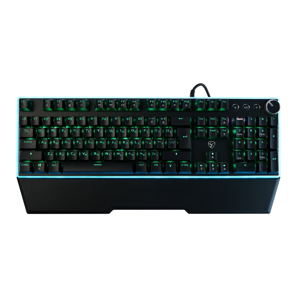 BY Игровая клавиатура проводная механическая Pavez FULL SIZE ISO 108кл.,Outemu"Brown",RGB,2м,энкодер купить с выгодой в Галамарт