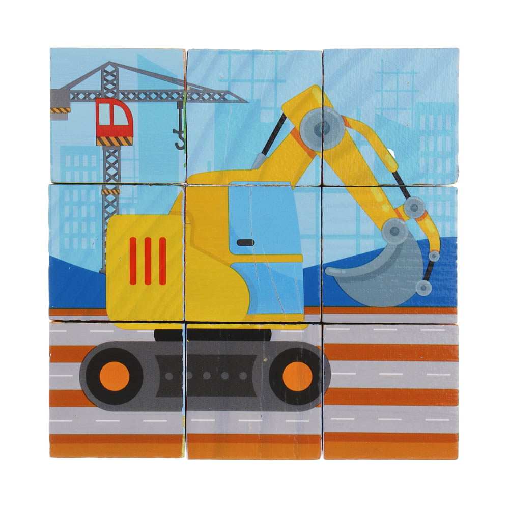 ИГРОЛЕНД Кубики деревянные развивающие для малышей, 13х15см, 4 дизайна, дерево - #9