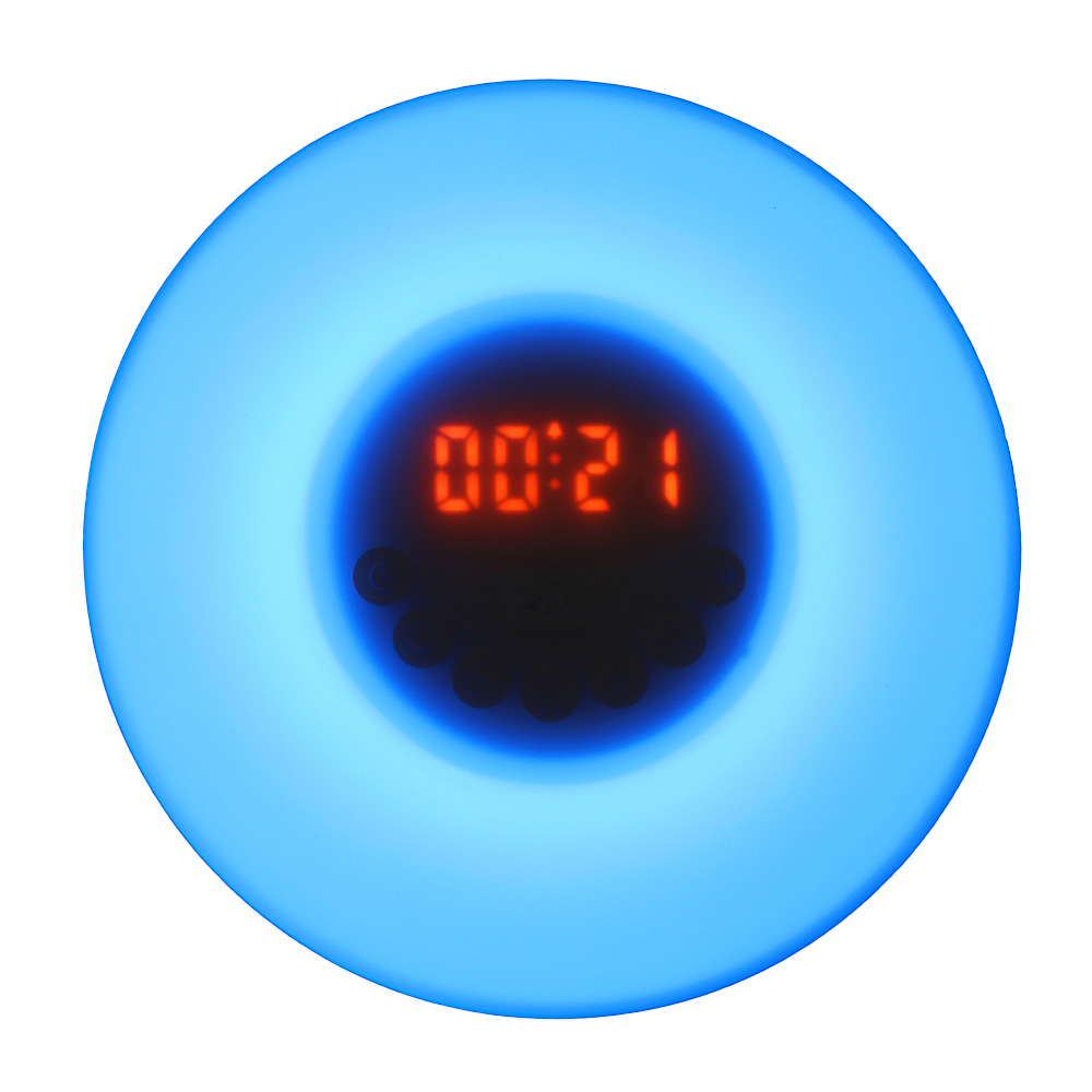 LADECOR CHRONO Часы-будильник, 17х9,3см, LED, с эфф.рассвета, FM-радио, 2хААА или microUSB, пластик - #1