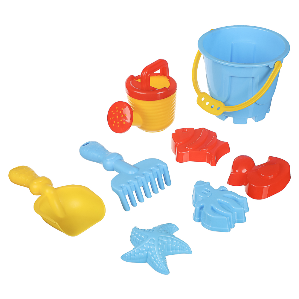 Набор для игры в песке "Башня", ИГРОЛЕНД, 8 предметов, пластик, для детей 3+ - #6