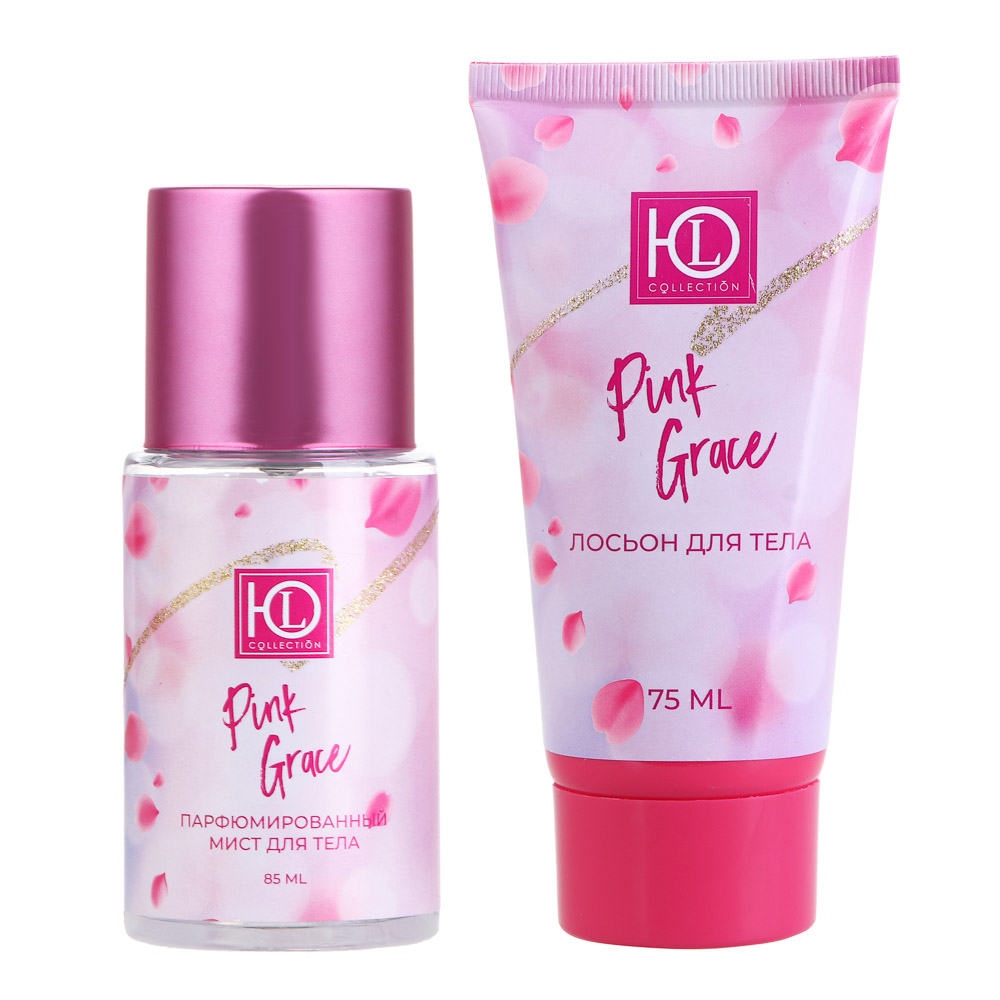 ЮL Набор парфюмированный "Pink Grace" (лосьон для тела 75 мл + мист для тела 85 мл) - #1