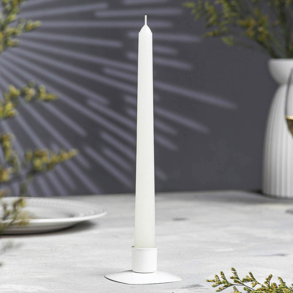 Свеча античная, 2,2x25 см, лакированная, белая - #4