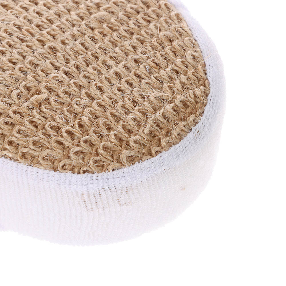 ЮL Мочалка банная объемная овальная на поролоне, рами, хлопок, 14,5х11х4,5см, 3 цвета, МЭ24-01 - #11