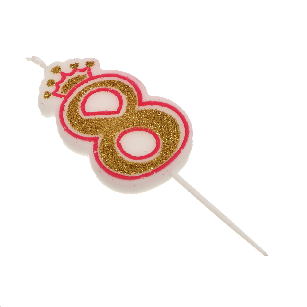 Свеча для торта тм Fntastic 5,6 см, в форме цифр (8), парафин - #3