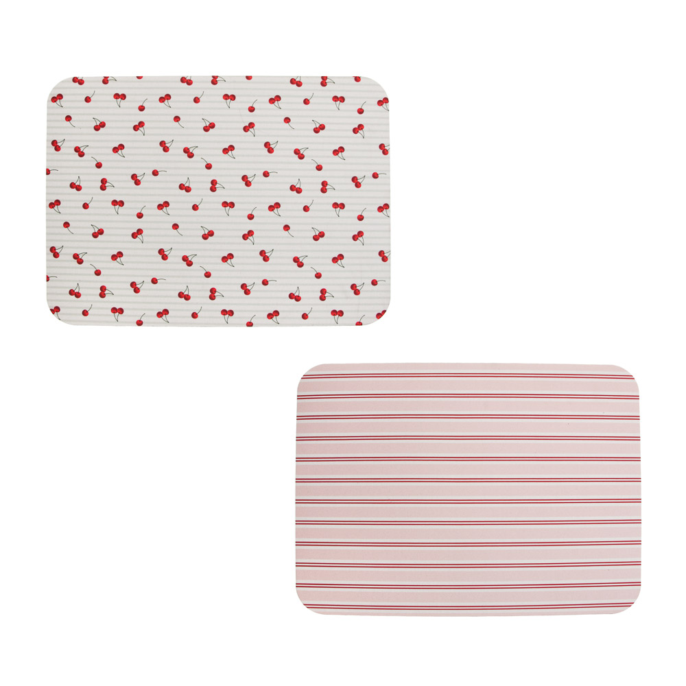 Коврик для сушки посуды тм VETTA Черри, 30х40 см, полиэстер, латекс, 2 дизайна - #1
