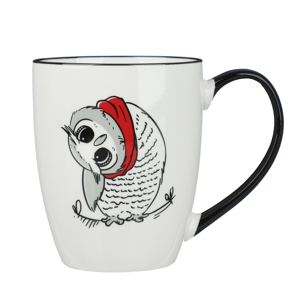 Кружка тм MILLIMI Совы 350мл, фарфор, 4 дизайна - #2