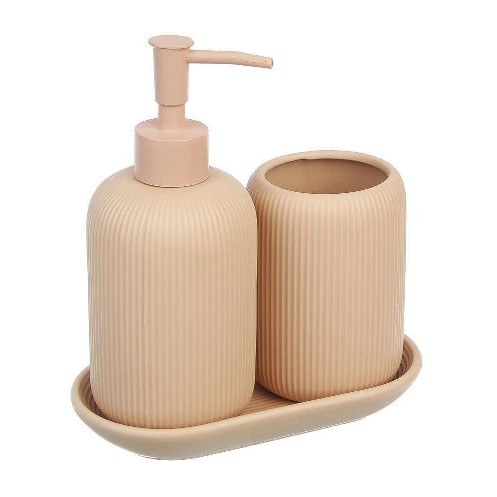 Стакан для ванной комнаты тм VETTA Монтана, доломит, бежевый, 7,5х7,5х10,5см - #4