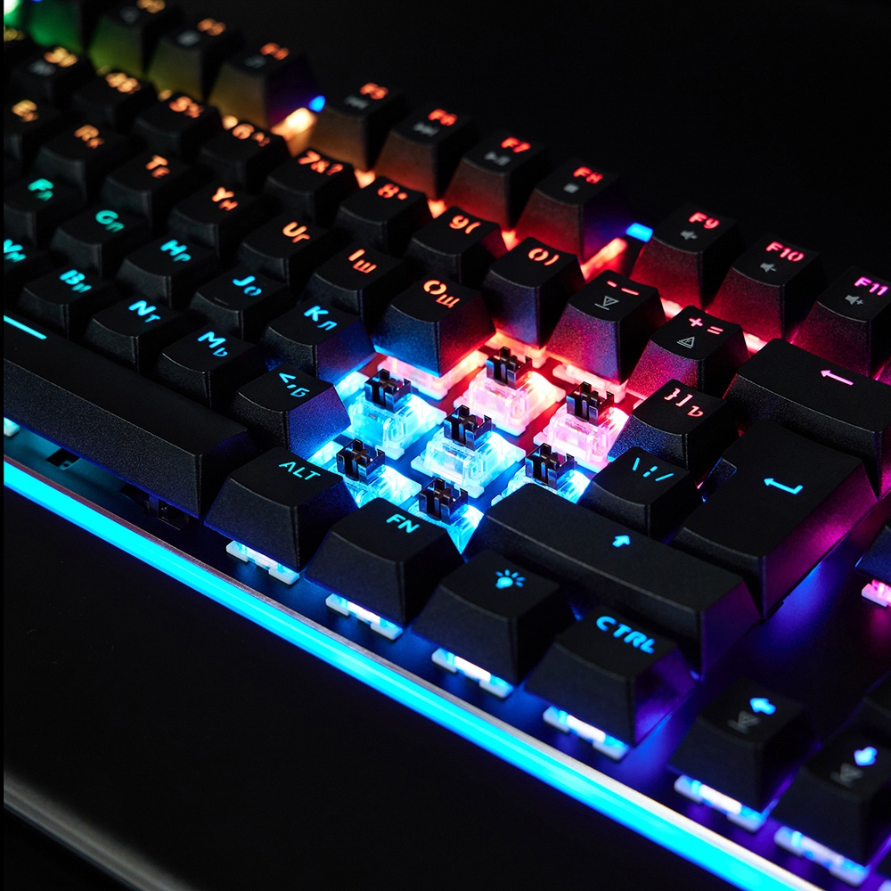 Игровая клавиатура проводная BY Pavez FULL SIZE ISO, мех., 108кл.,Outemu"Brown",RGB,2м,энкодер - #15