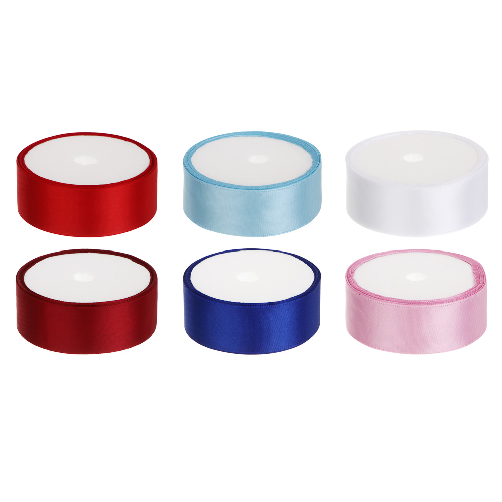 Лента для подарков атласная, 2,5 см x 2,7 м, полиэстер, 6 цветов - #1