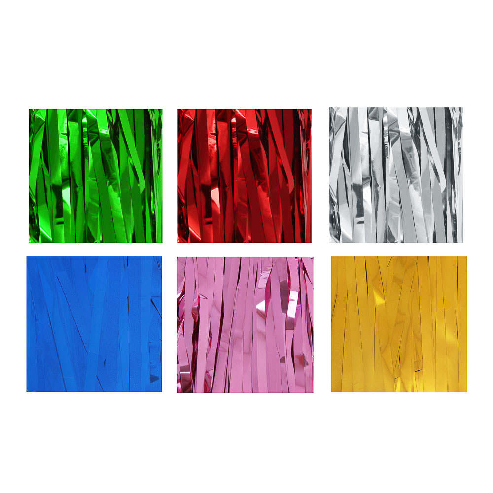 СНОУ БУМ Занавеска из дождика, 200х100см, ПЭТ, 6 цветов - #1