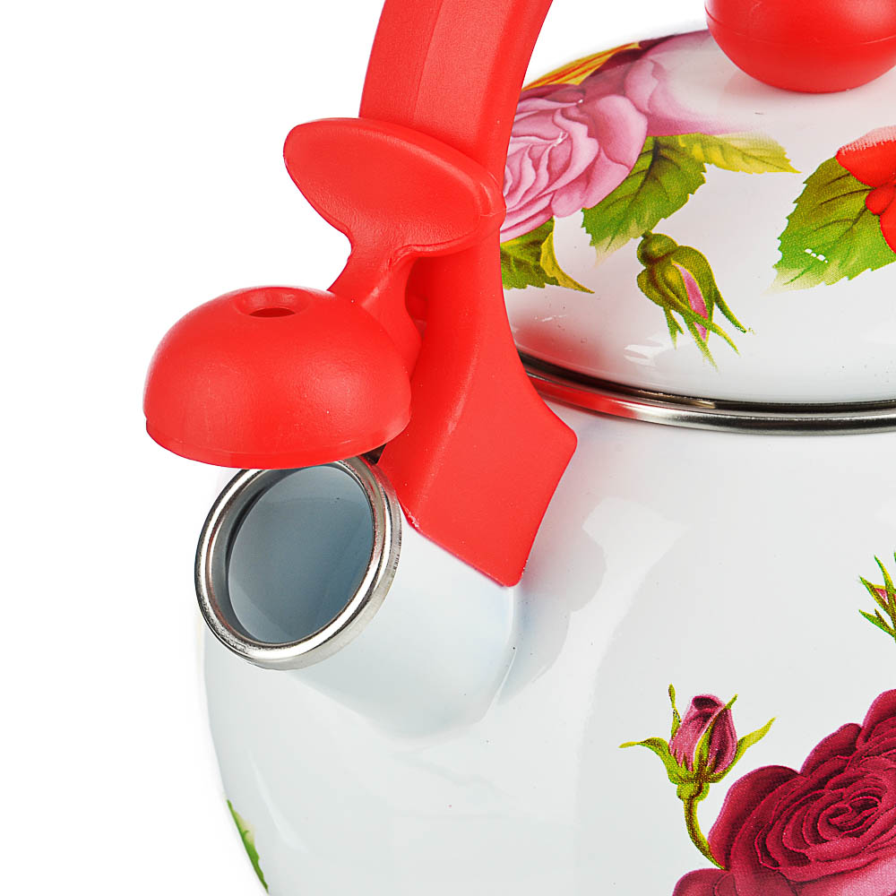 Чайник эмалированный со свистком VETTA "Цветы", 2,2 л - #6