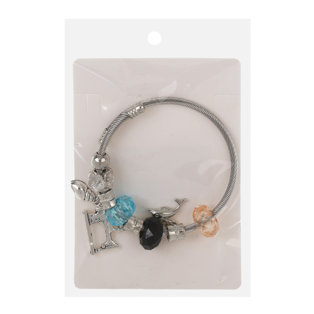 Браслет с шармами d6-7 см, сталь, 3 дизайна, БЖ25-34 - #7