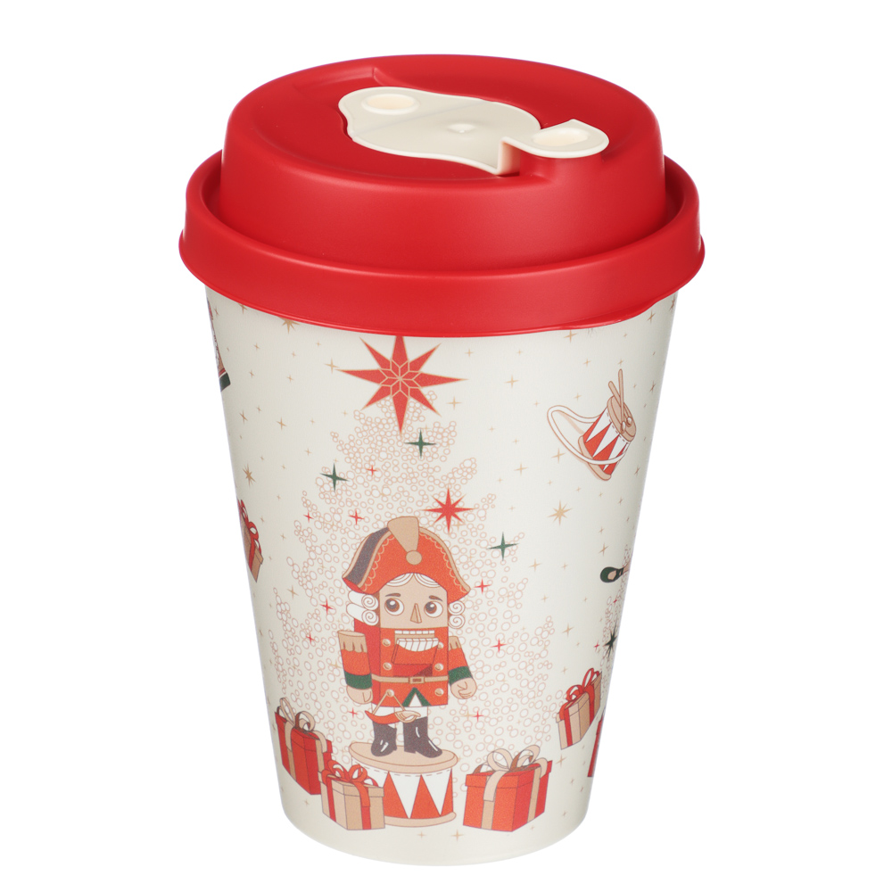 Щелкунчик Стакан с крышкой и клапаном 420мл, пластик - #2