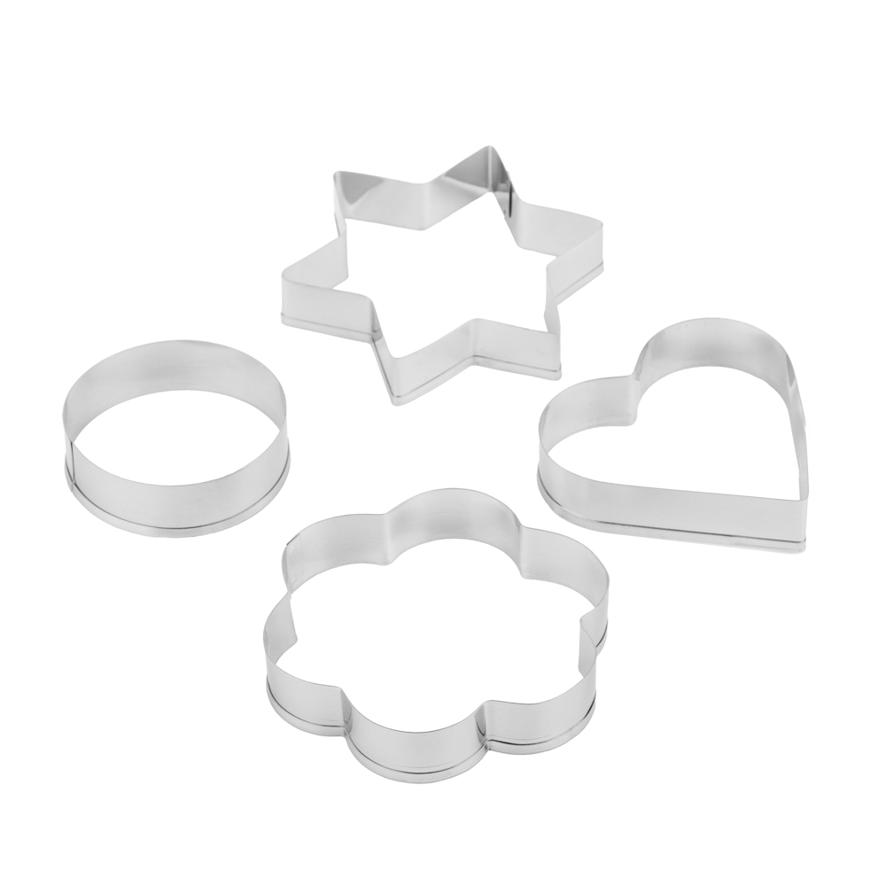 SATOSHI Набор форм для печенья 12пр, формы сердец, звезд, цветов, кругов, нерж.сталь - #1