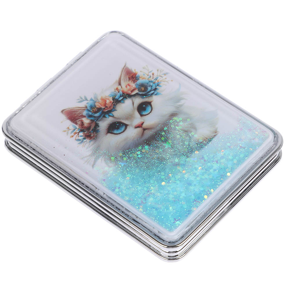 ЮНИLOOK Зеркало карманное, пластик, стекло, 8х5,8см, 6-12 дизайнов - #8