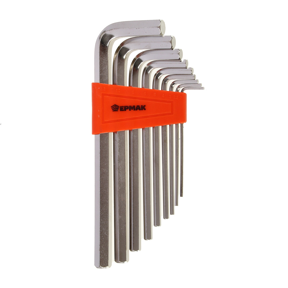 Набор ключей - шестигранников ЕРМАК удлиненные, 2-12 мм, 9 шт - #3