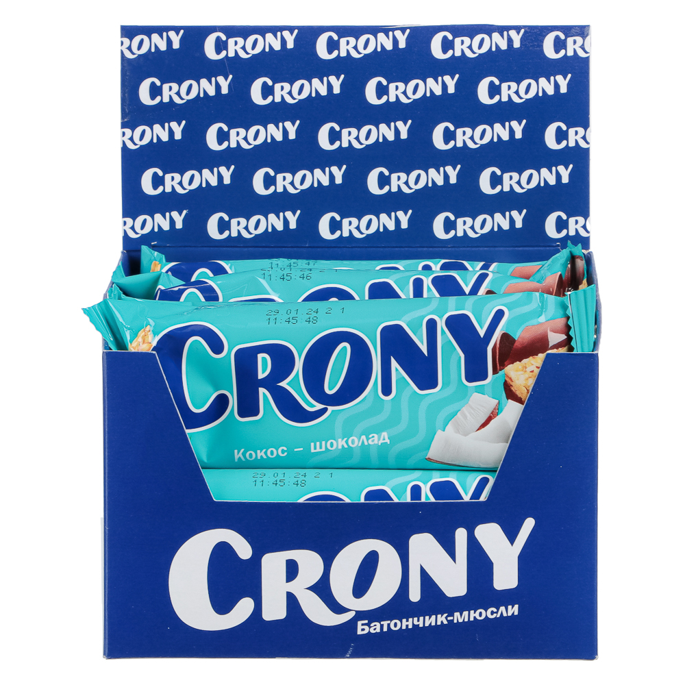 CRONY Батончик-мюсли Кокос и шоколад, 50 г - #5