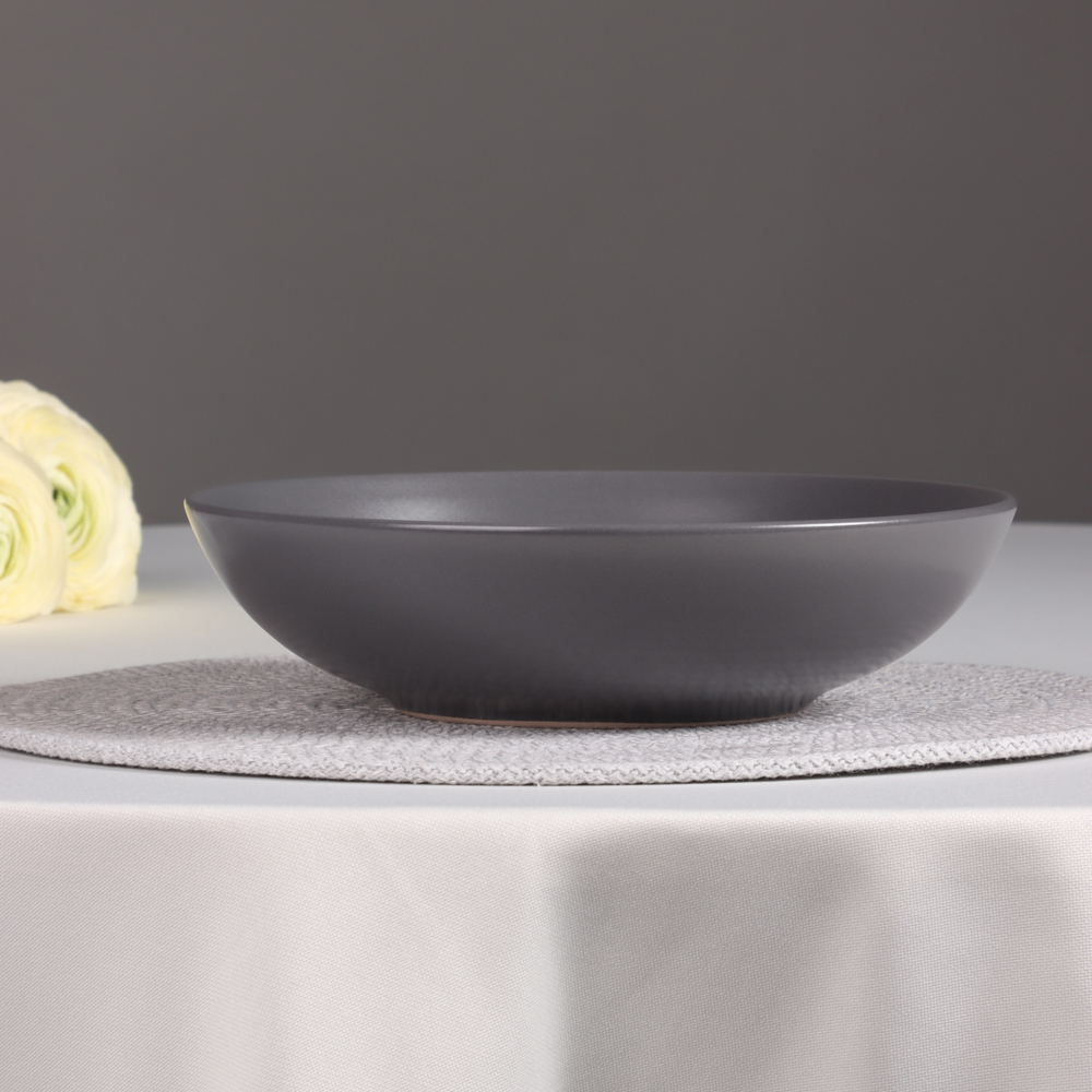 MILLIMI Салатник 880мл, 20х5.4см, керамика, графит - #7