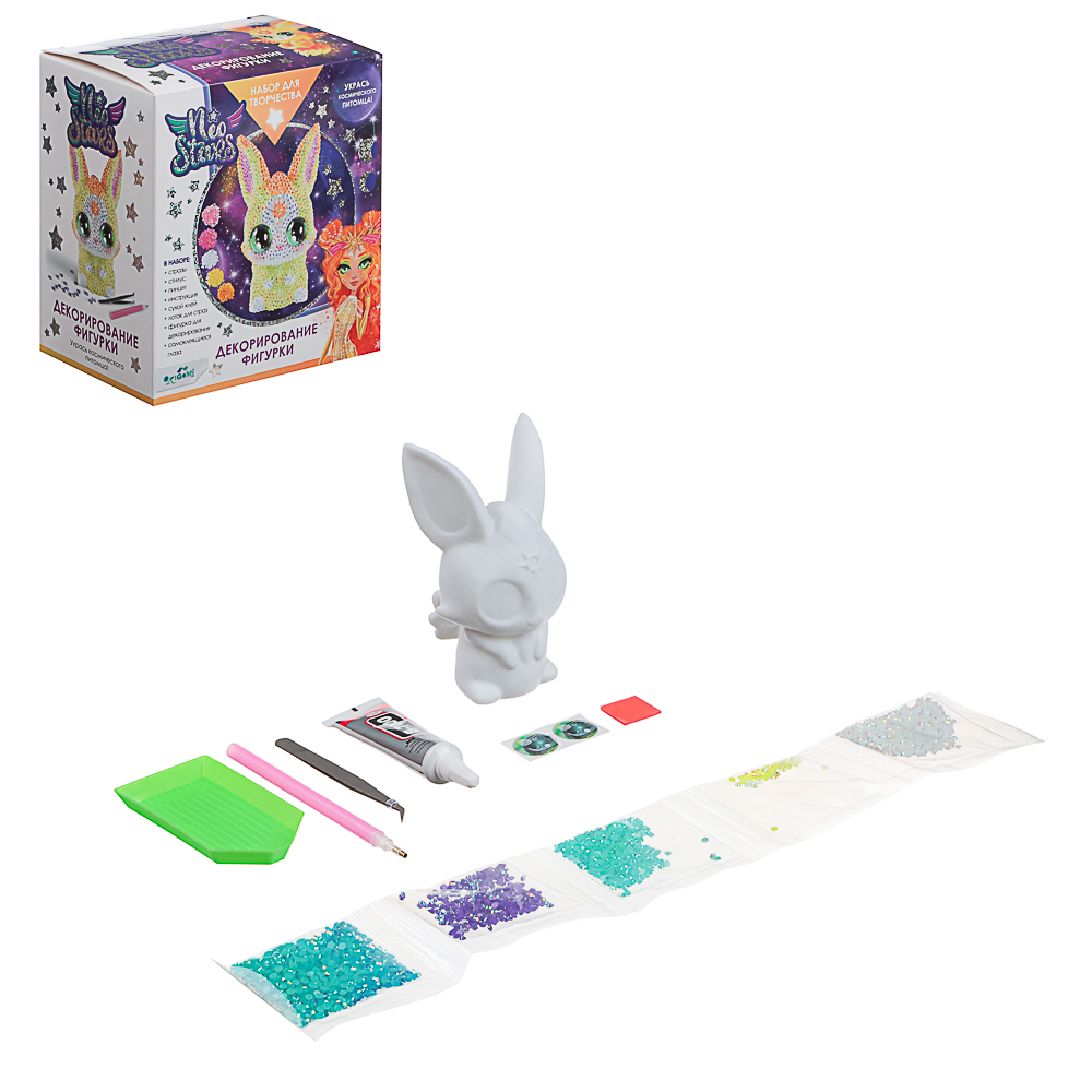 Neo Stars. Набор для творчества, Фигурка для декорирования стразами, 11,5x8x13см - #1