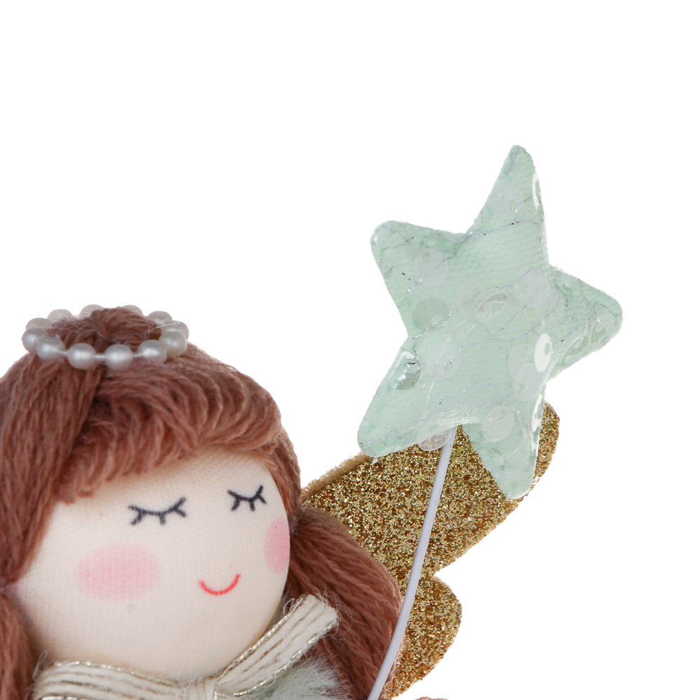 СНОУ БУМ Сувенир Ангел 21 см, полиэстер, зеленый, 3 вида - #4