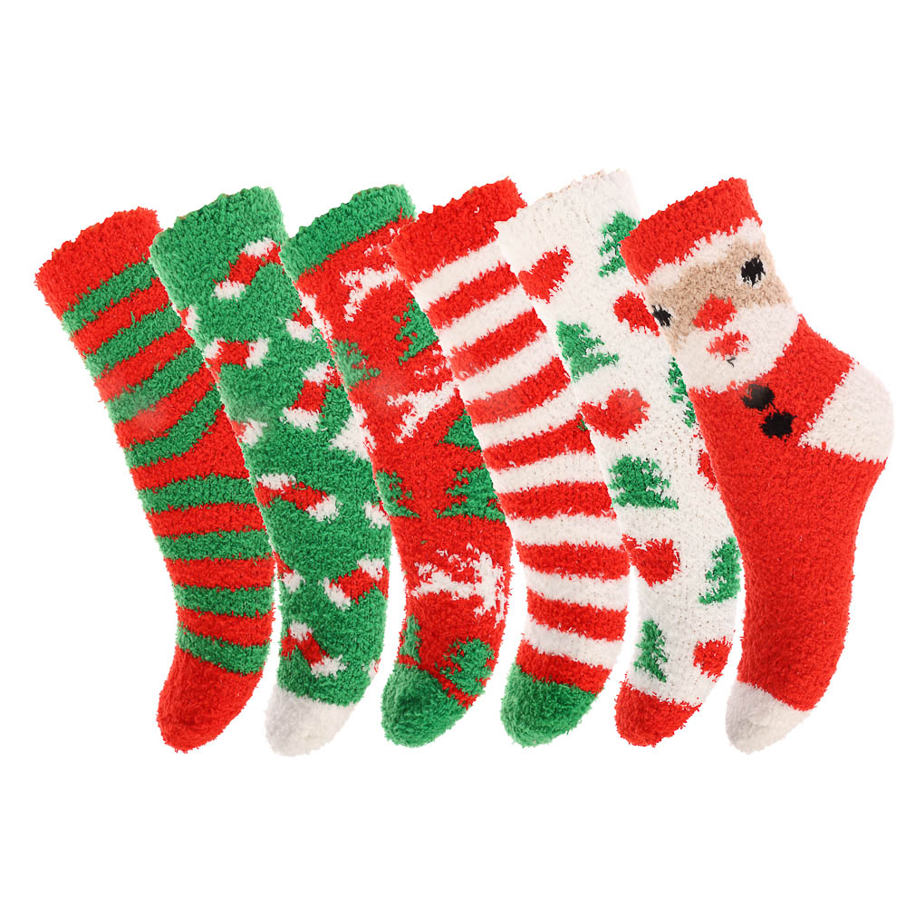 GALANTE Носки женские махровые "травка", р.23-25, 95% полиэстер, 5% спандекс, разноцветные, арт.1 - #1