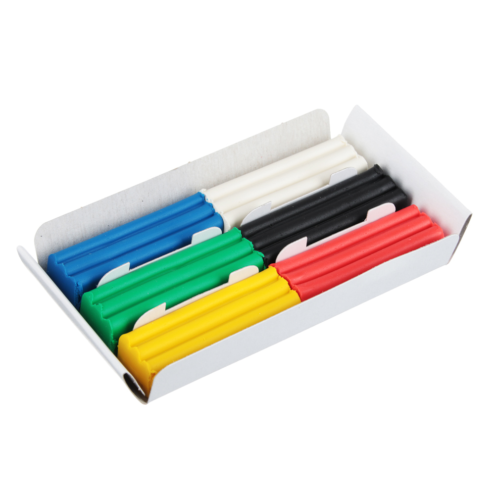 Пластилин ClipStudio 6 цветов 60 грамм, в картонном выдвижном пенале - #3