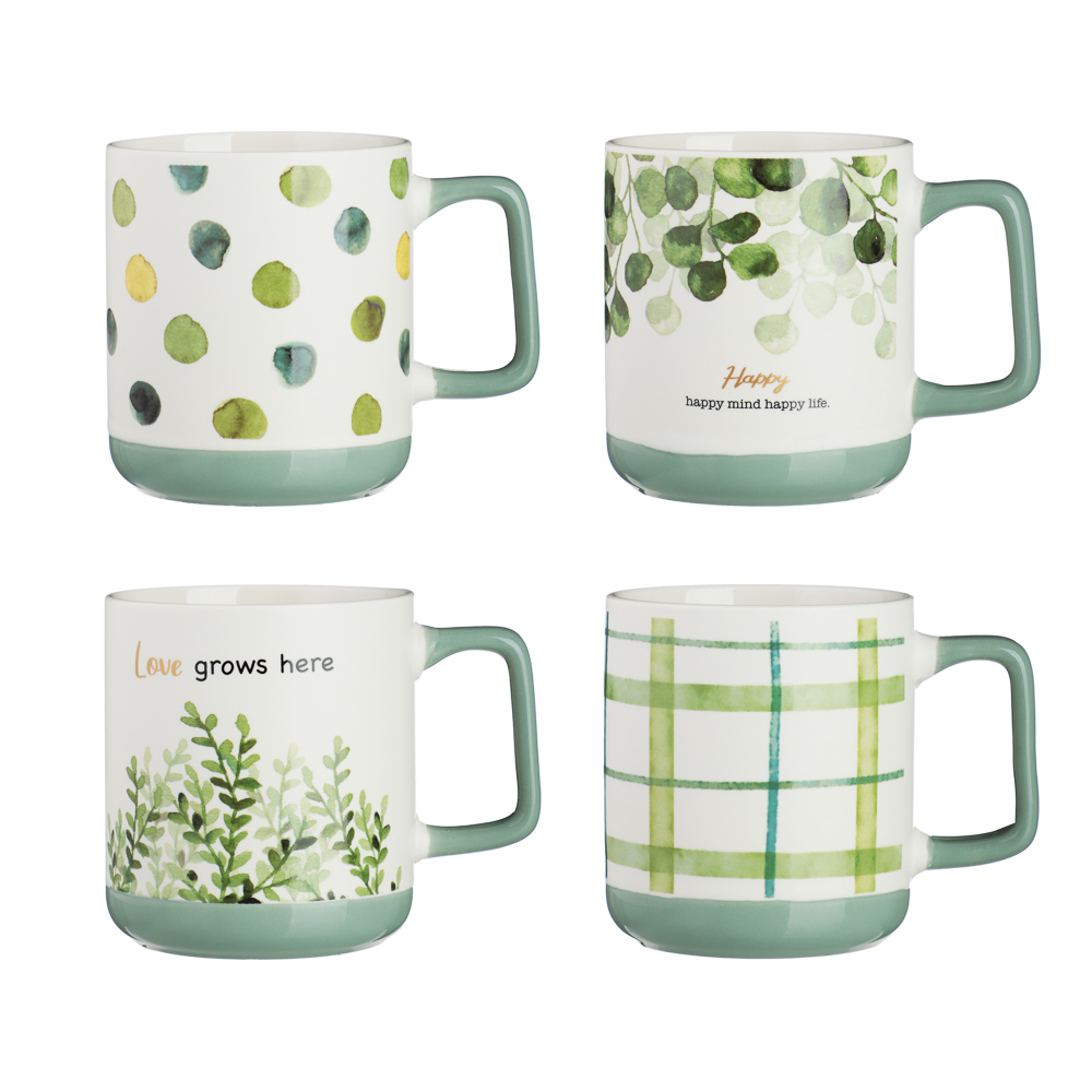 MILLIMI Грин лайф Кружка 370мл, фарфор, 4 дизайна - #1
