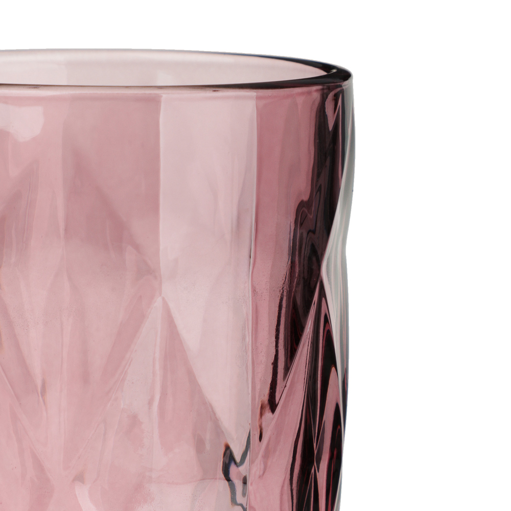 MILLIMI Бокал 160 мл, стекло, бордовый ромб - #2