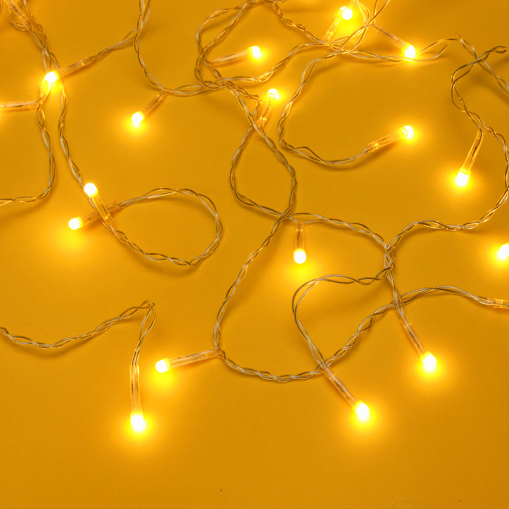 СНОУ БУМ Гирлянда эл. занавес 3х2м, 120 LED, 8 нитей, шампань, 8 режимов, ПВХ прозрачный, 220В - #1