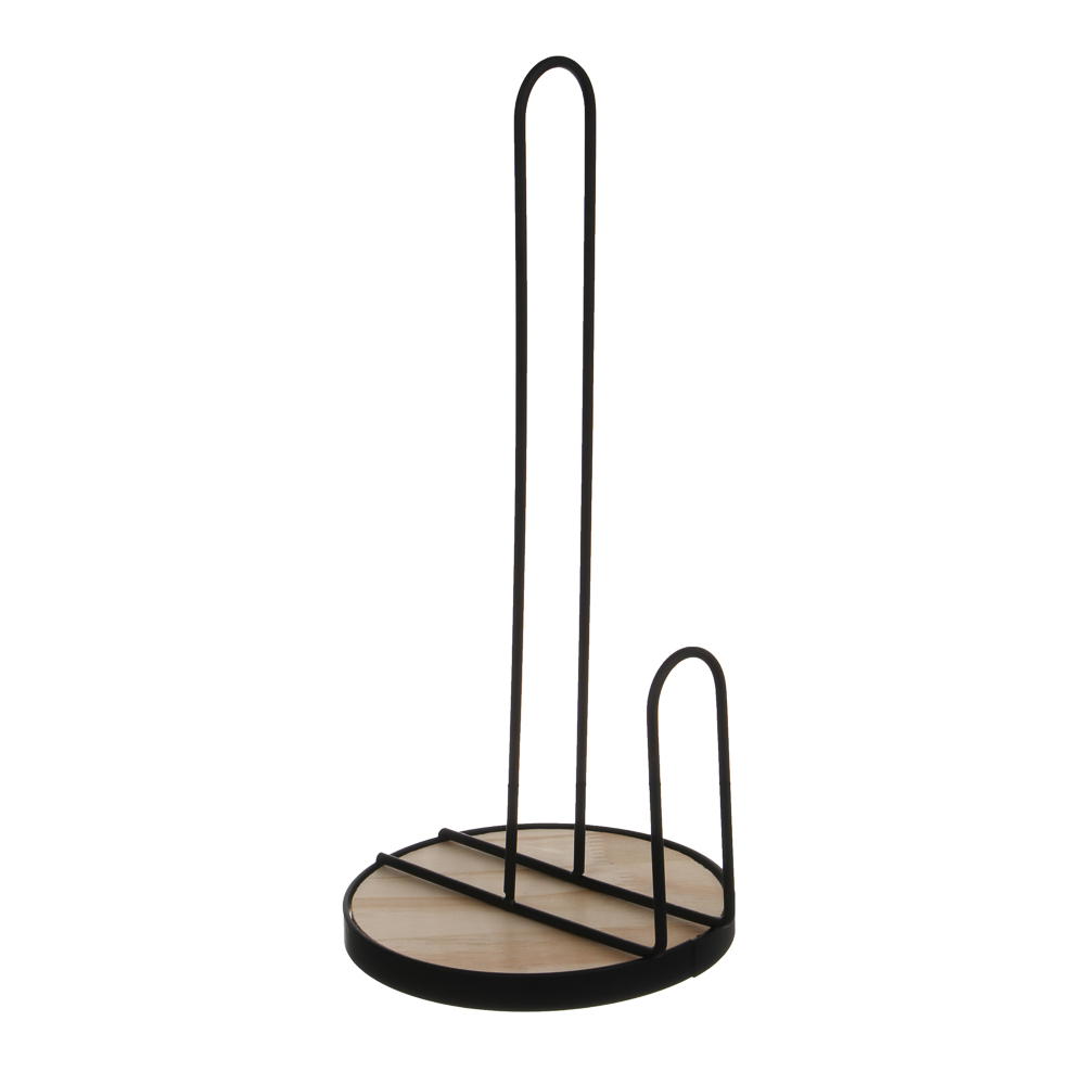 Держатель для бумажных полотенец тм VETTA, d15, высота 32 см, металл, дерево - #3